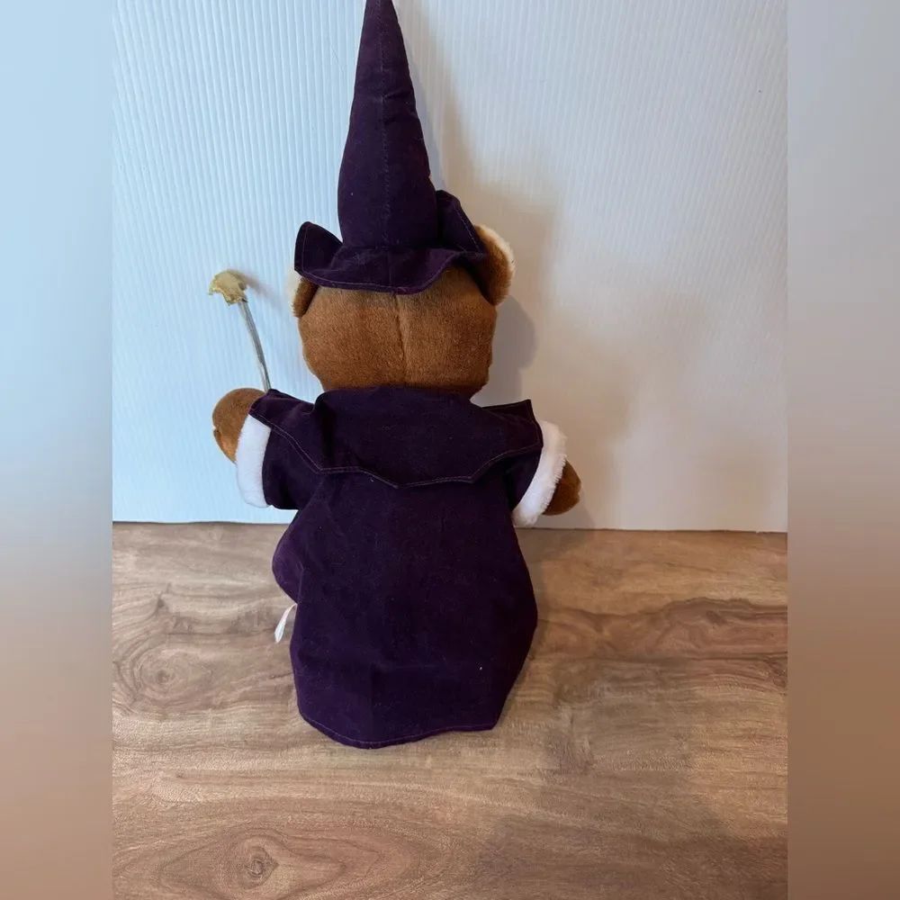 Wizard Teddy Bear Plush Stuffed Animal Plush Vintage 19" w/ hat King Plush Magic - Picture 8 of 10